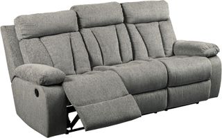 Signature Design by Ashley® Mitchiner Fog Reclining Sofa with Drop Down Table