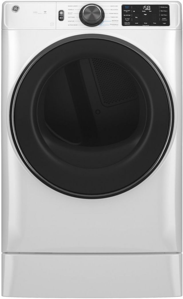 GE® 7.8 Cu. Ft. White Front Load Gas Dryer-3