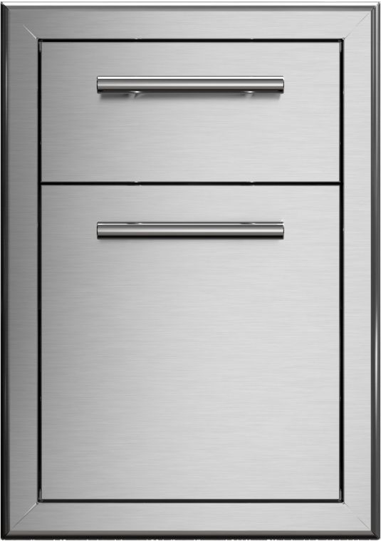 XO 16" Stainless Look Outdoor Double Drawer