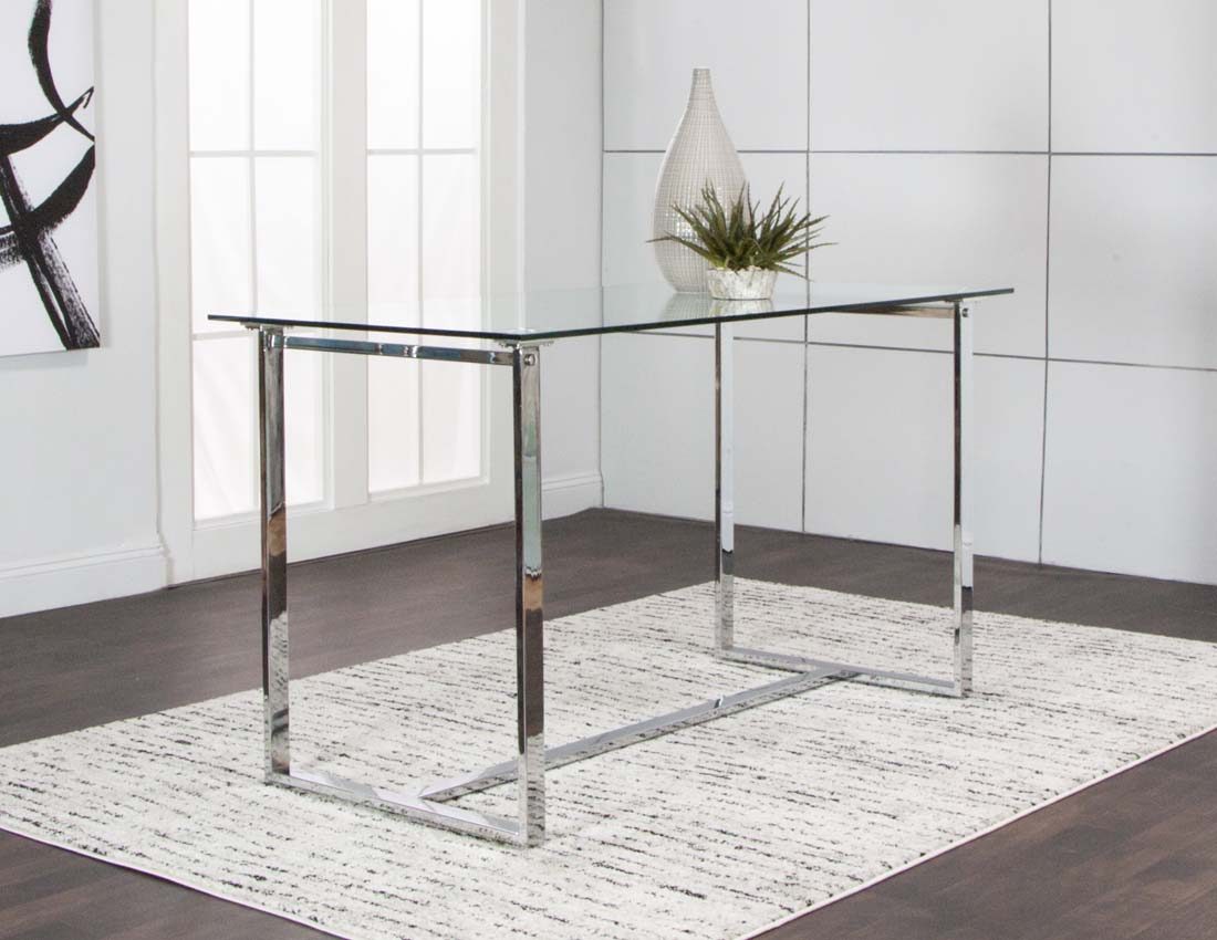 chrome counter height table