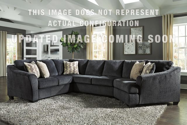 Signature Design by Ashley® Eltmann 3-Piece Slate Sectional with a Left-Arm Facing Chaise