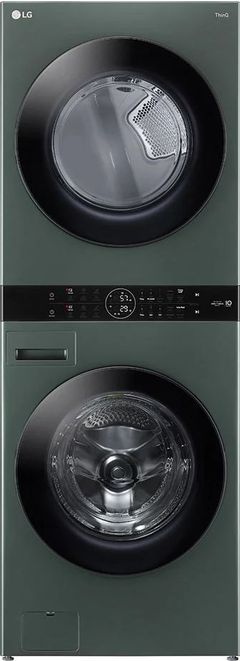 LG 4.5 Cu. Ft. Washer, 7.4 Cu. Ft. Gas Dryer Nature Green Stack Laundry