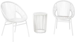 Signature Design by Ashley® Mandarin Cape 3-Piece White Outdoor Table and Chairs Set