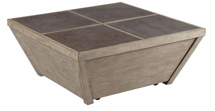 off white square coffee table