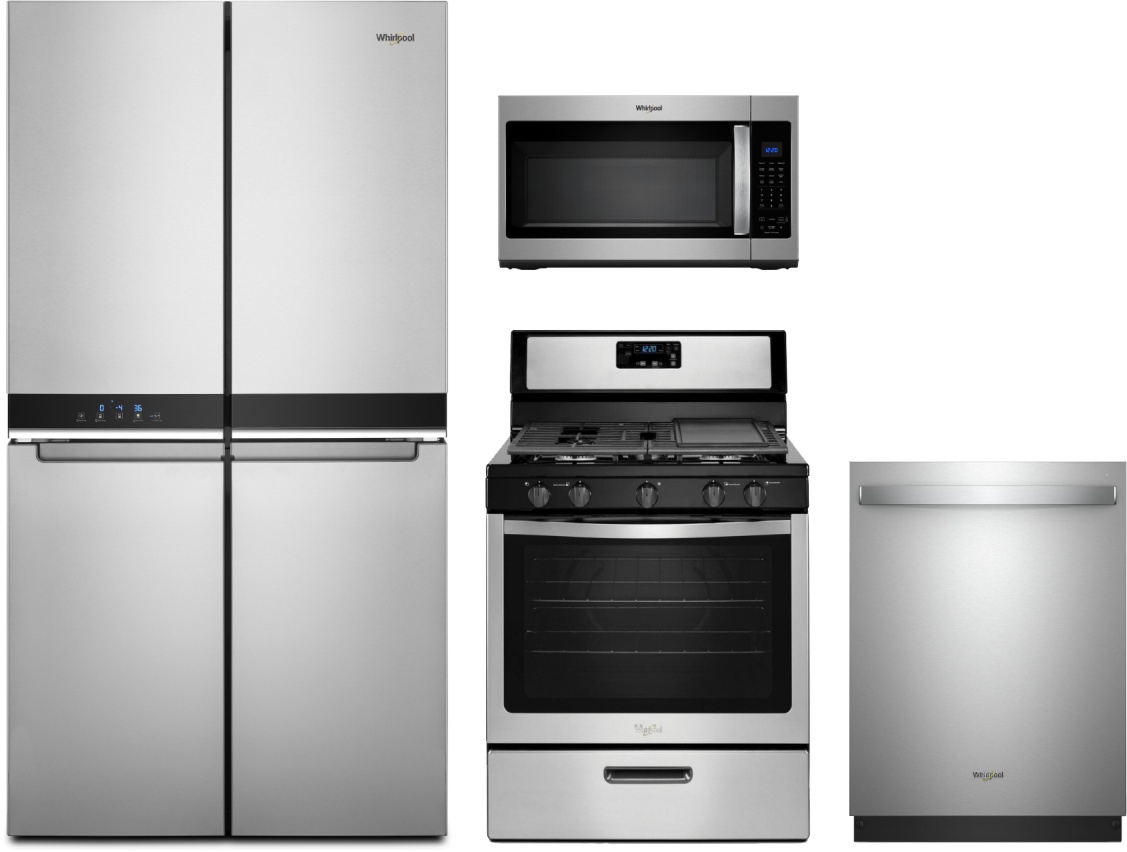 Whirlpool® 4 Piece Kitchen Package-Stainless Steel