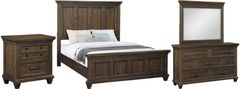 Coaster® Bennington 4-Piece Acacia Brown Queen Bedroom Set