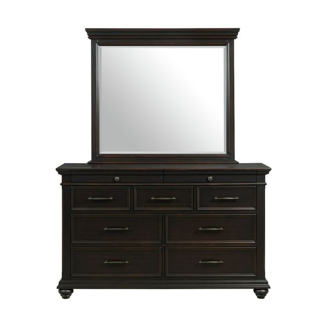 Elements Slater Tobacco Dresser & Mirror with Jewelry Tray-0