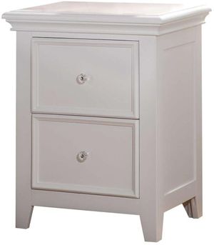 ACME Furniture Lacey White Nightstand with Two Drawers