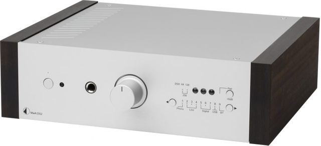 Pro-Ject DS2 Line Silver Stereo Integrated Amplifier with Eucalyptus Wooden Side Panels