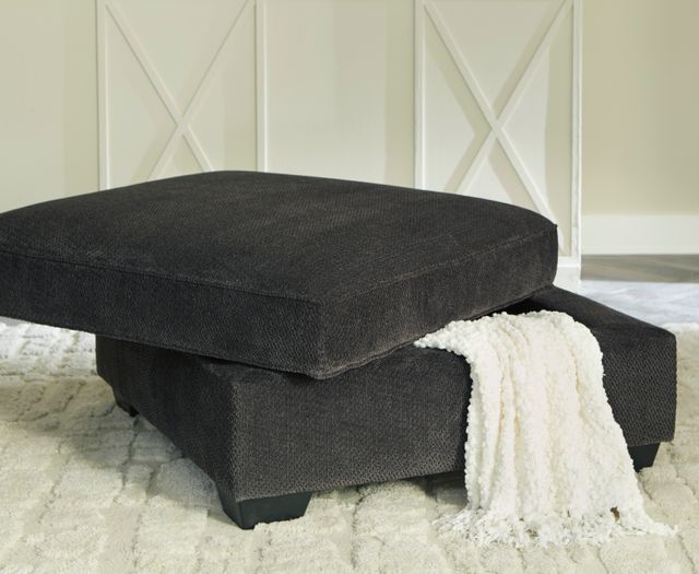 Benchcraft® Charenton Charcoal Ottoman With Storage-1