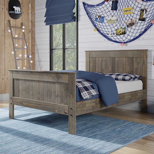 Pine Crafter Furniture Walnut Twin Mate's Bed-0