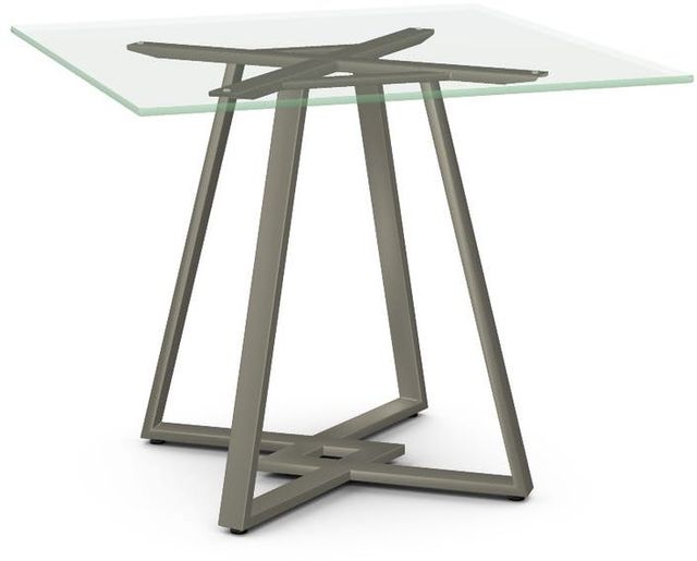 Amisco Dirk Clear Glass Square Table