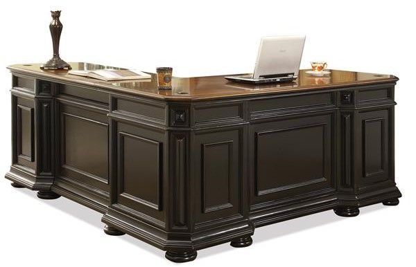 Riverside Furniture Allegro L Desk And Return Johnson's Furniture &  Appliances