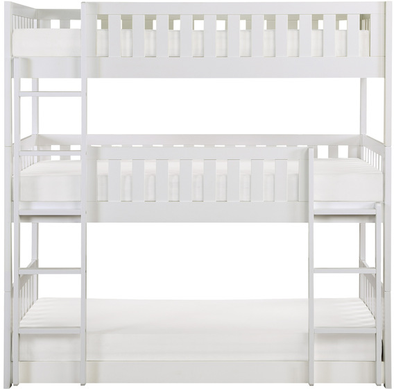 Homelegance® Galen White Twin Twin Triple Bunk Bed 