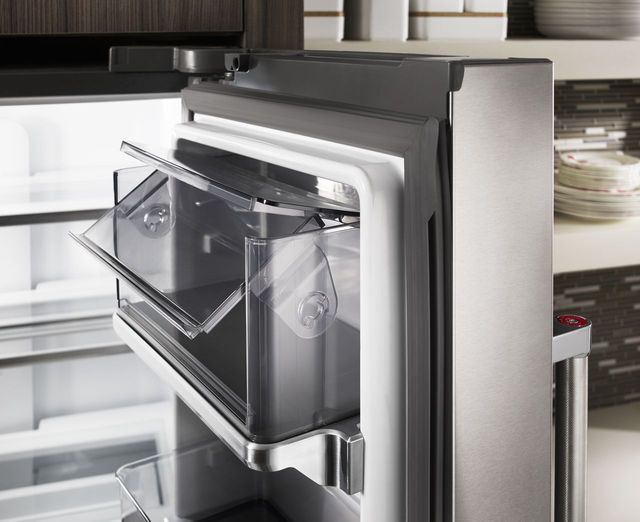 KitchenAid® 23.8 Cu. Ft. Black Stainless Steel with PrintShield™ Finish Counter Depth French Door Refrigerator 16