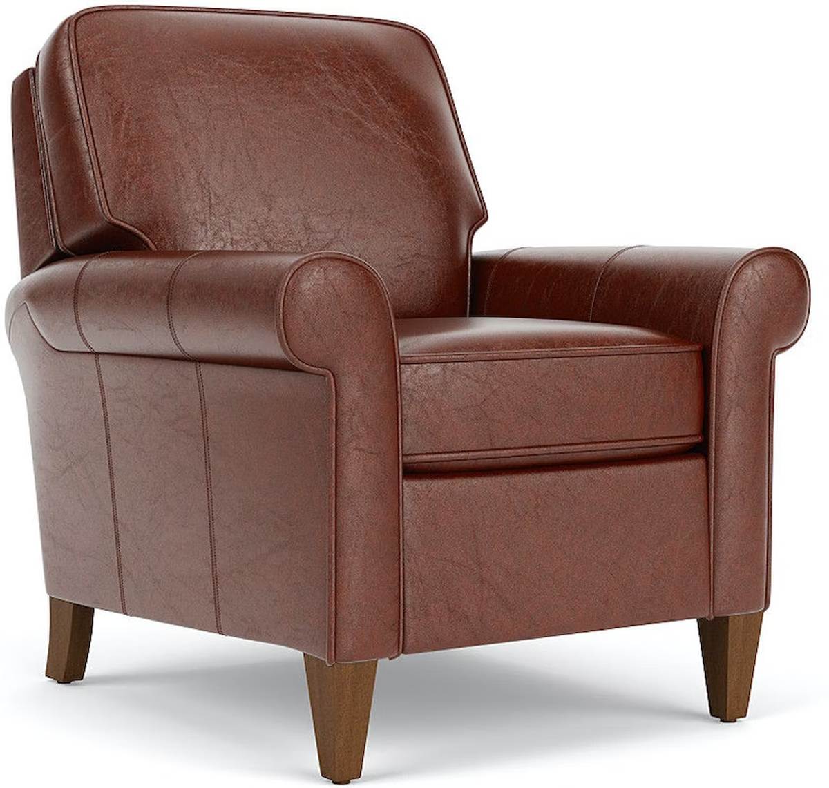 High leg outlet leather recliner chair