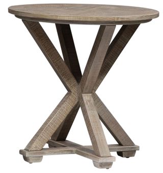 Liberty Furniture Parkland Falls Weathered Taupe Round End Table