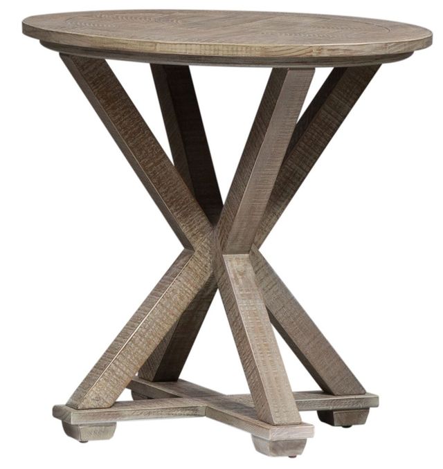 Liberty Furniture Parkland Falls Weathered Taupe Round End Table-0