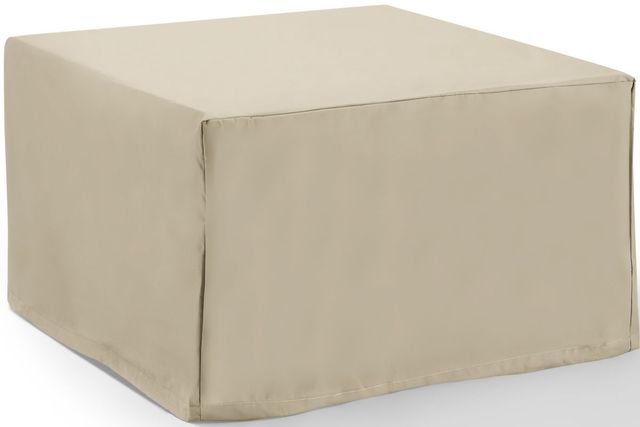 Crosley Furniture® Tan Outdoor Square Table and Ottoman Furniture Cover-0