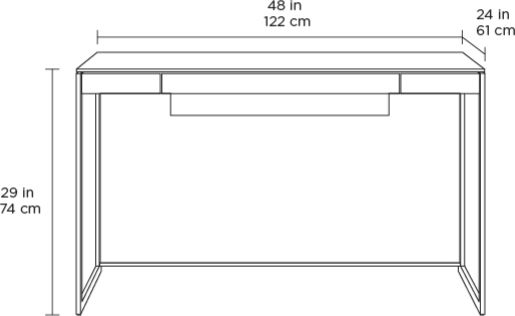 BDI Sequel® Charcoal/Satin Nickel Compact Desk 4