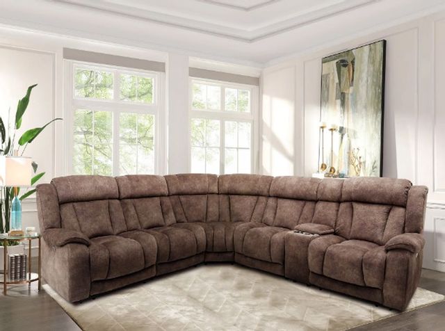 Parker House® Titus 6-Piece Hudson Brown Reclining Sectional Sofa Set 2