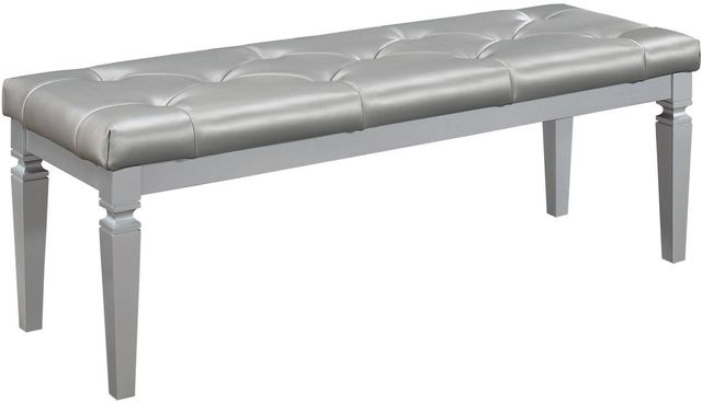 Allura Silver Bed Bench