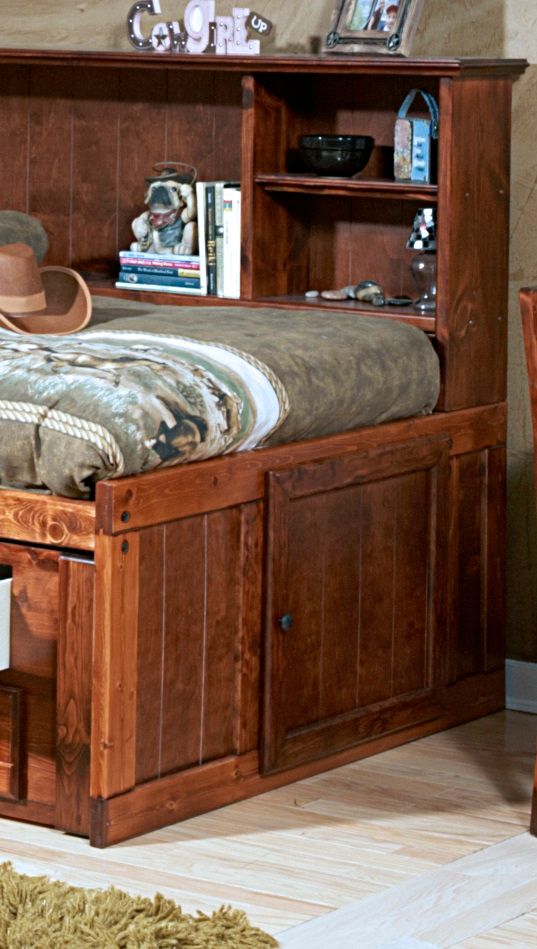 Trendwood Inc. Sedona Cocoa Lacquered Twin Cheyenne Bed-3