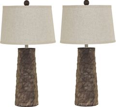 Signature Design by Ashley® Sinda 2-Piece Gray Poly Table Lamps