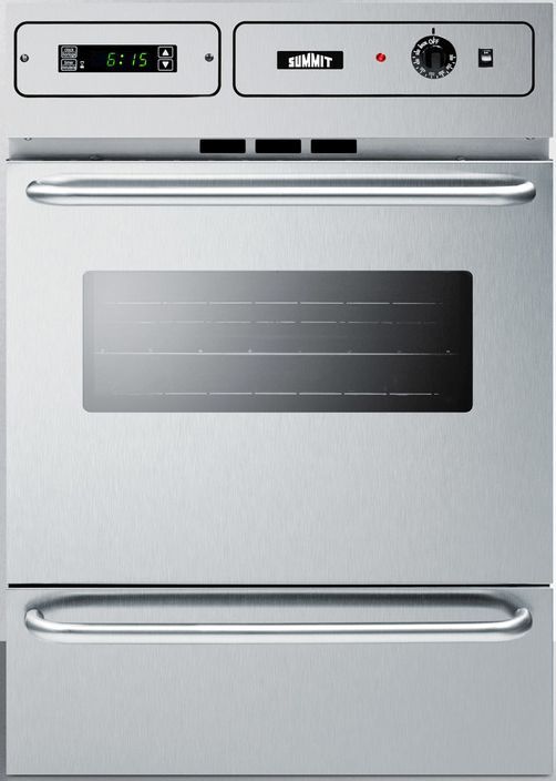 Summit® 24" Stainless Steel Gas Built In Single Oven-0