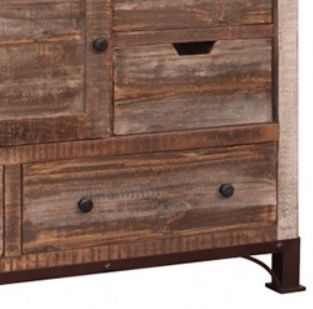 International Furniture Direct Antique Brown Dresser-2