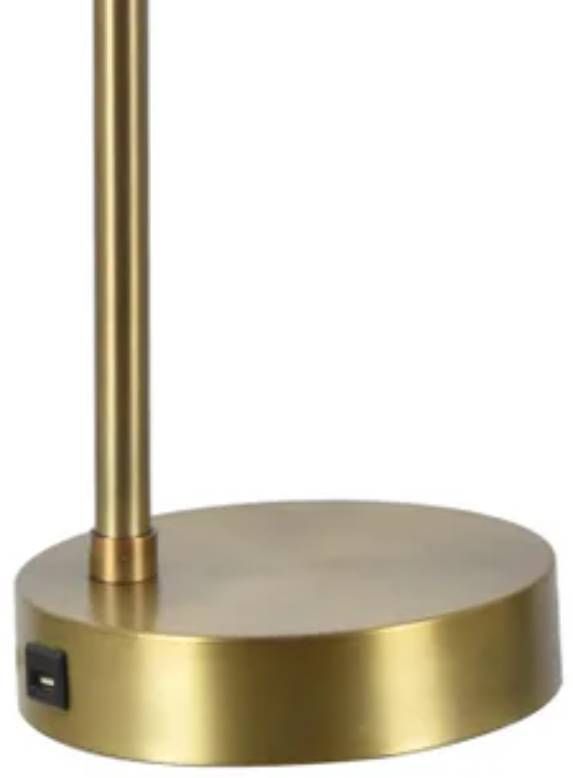 Crestview Collection Beckett Antique Brass Task Lamp with USB-2