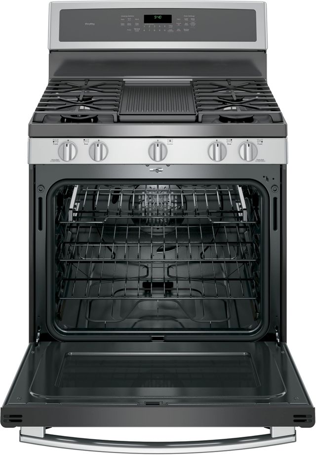 GE® Profile™ Series 30" Stainless Steel Dual Fuel Free Standing Convection Range 3