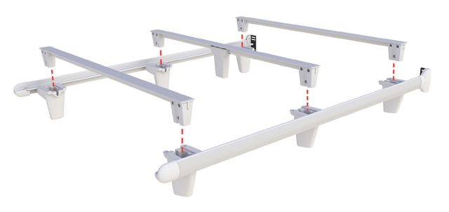 Knickerbocker™ Bed Architecture™ emBrace™ White Queen Bed Support System 31