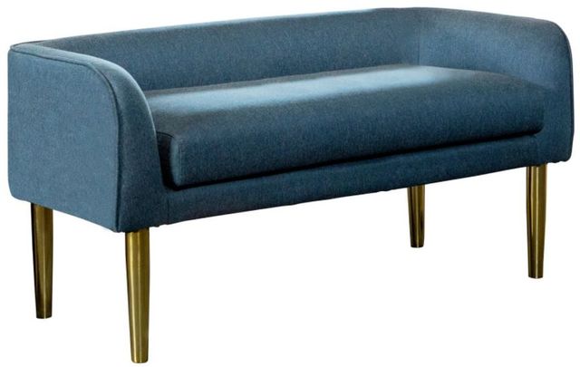 Coaster® Blue and Gold Low Back Upholstered Bench