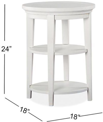 Magnussen Home® Heron Cove Chalk White Round Accent End Table 1