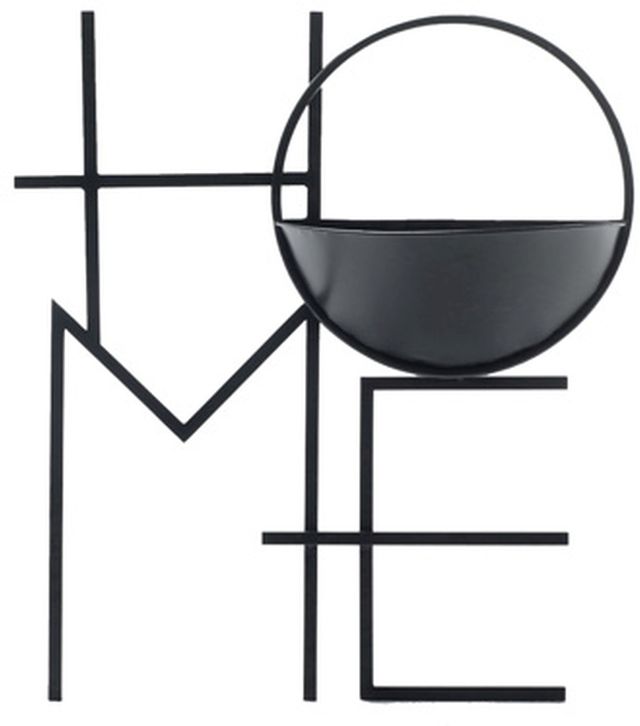 Signature Design by Ashley® Dunster Black Wall Planter On Stand 0