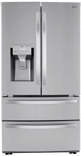 LG 22.0 Cu. Ft. Print Proof Stainless Steel Counter Depth French Door Refrigerator