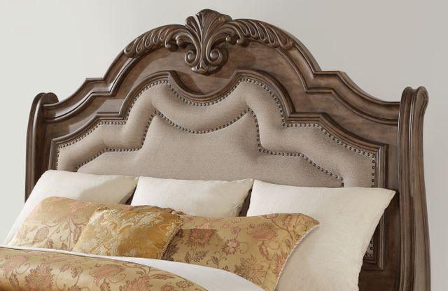 Avalon Furniture Tulsa Light Sandstone King Upholstered Bed-1