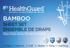 HealthGuard™ Luxury Bamboo Cotton Medium Grey Twin Sheet Set