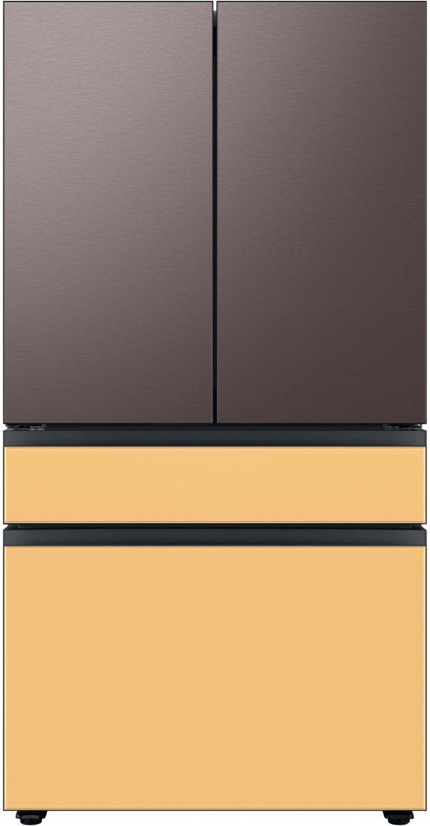 Samsung Bespoke 36" Sunrise Yellow Glass French Door Refrigerator Middle Panel 4