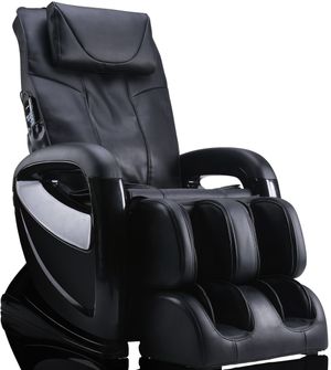 Cozzia® Ergotec Mercury Black Open-Armed Massage Chair