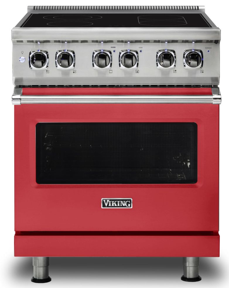 viking slide in induction range