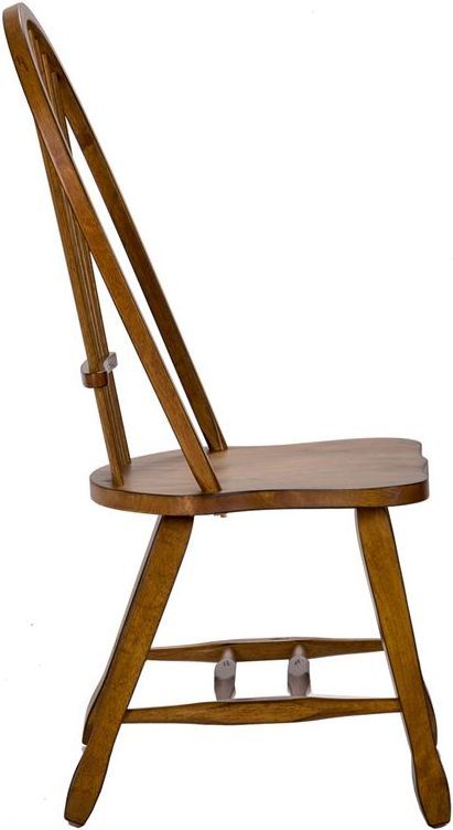 Liberty Furniture Treasures Rustic Oak Bow Back Side Chair-Black 7