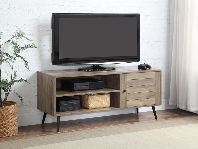 ACME Furniture Baina II Rustic Oak/Black TV Stand