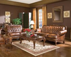 Coaster® Victoria 3-Piece Brown Living Room Set