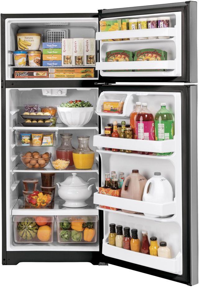 GE® 16.6 Cu. Ft.Top Freezer Refrigerator | Spencer's TV & Appliance ...