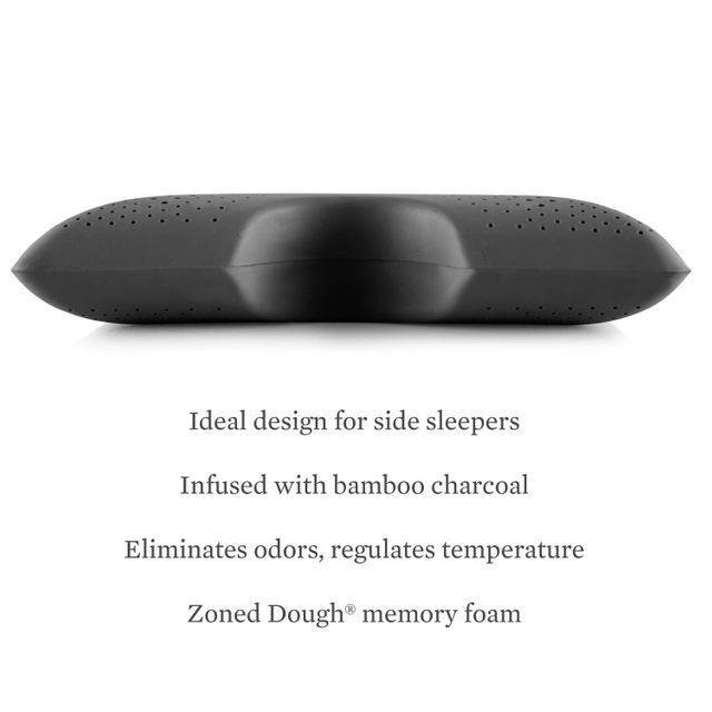 Malouf® Z™ Shoulder Zoned Dough® Bamboo Charcoal Queen Pillow 9