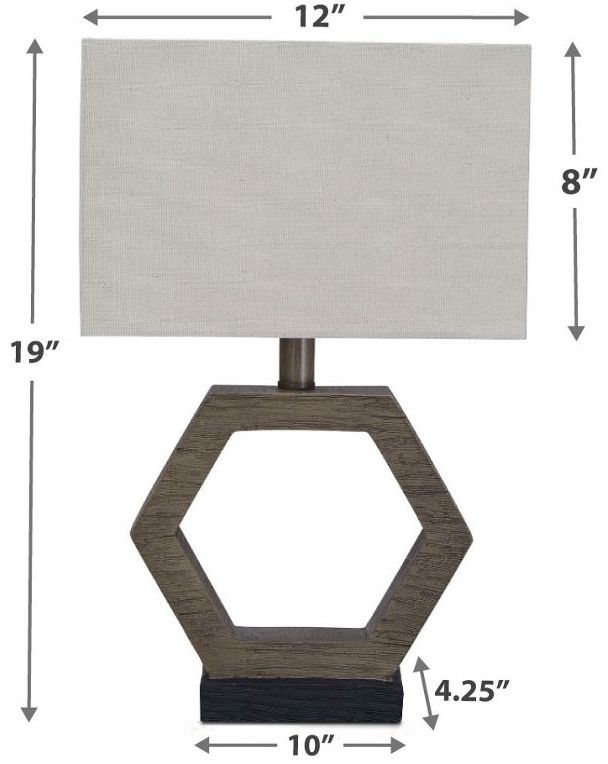 Signature Design by Ashley® Marilu Gray Poly Table Lamp 1