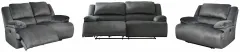 Signature Design by Ashley® Clonmel 3-Piece Charcoal Living Room Set with Power Reclining Sofa