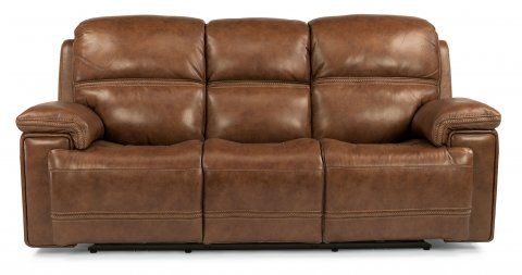 Flexsteel® Fenwick Brown Power Reclining Sofa with Power Headrests 2
